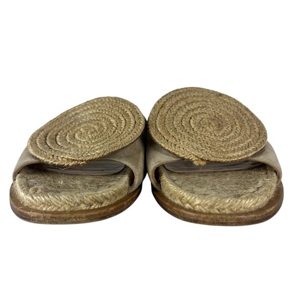 Paloma Barceló Emilie Suede Slide Sandals in Nude Jute Size US 5 ½ or 6 EU 36 - Picture 2 of 11